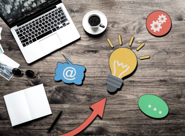 s Table and Laptop   Tasks for the Day   Mockup with Cut Out Pieces